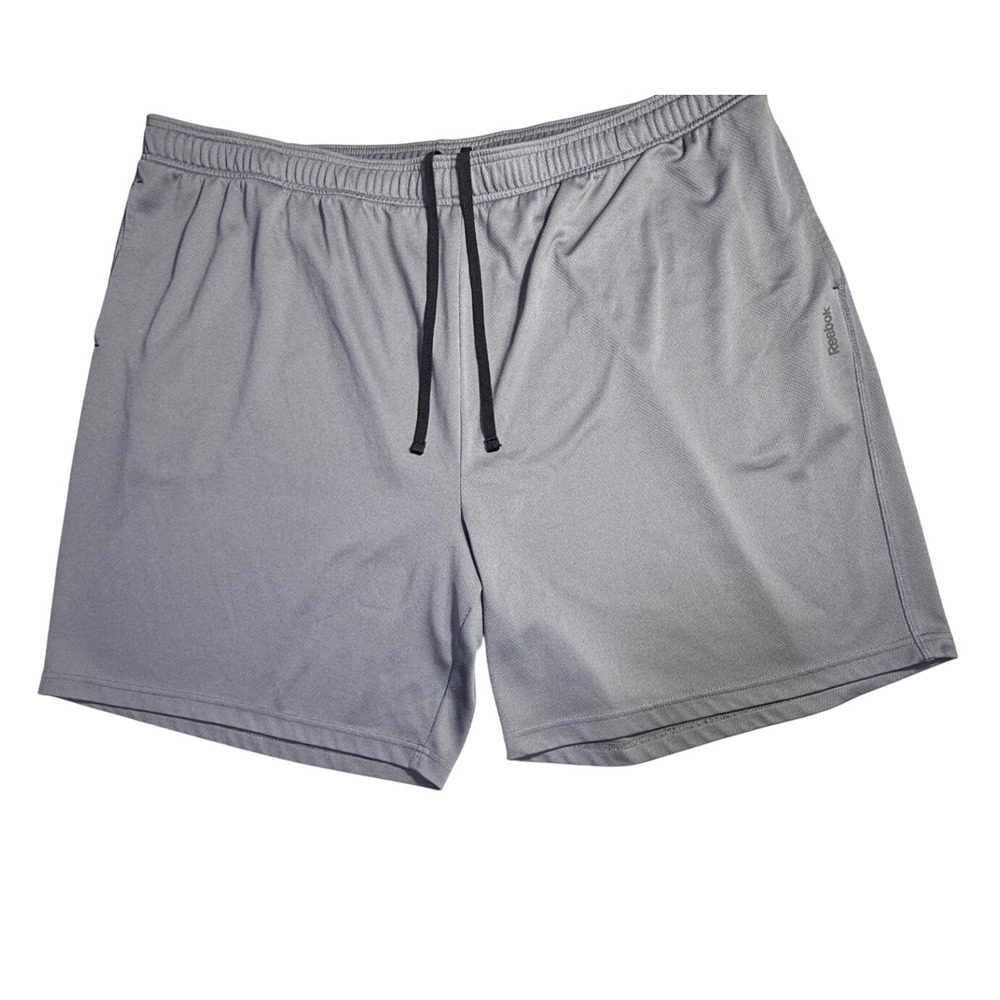Reebok Mens Speedwick Athletic Shorts Gray Mesh Gym Training XL-2233